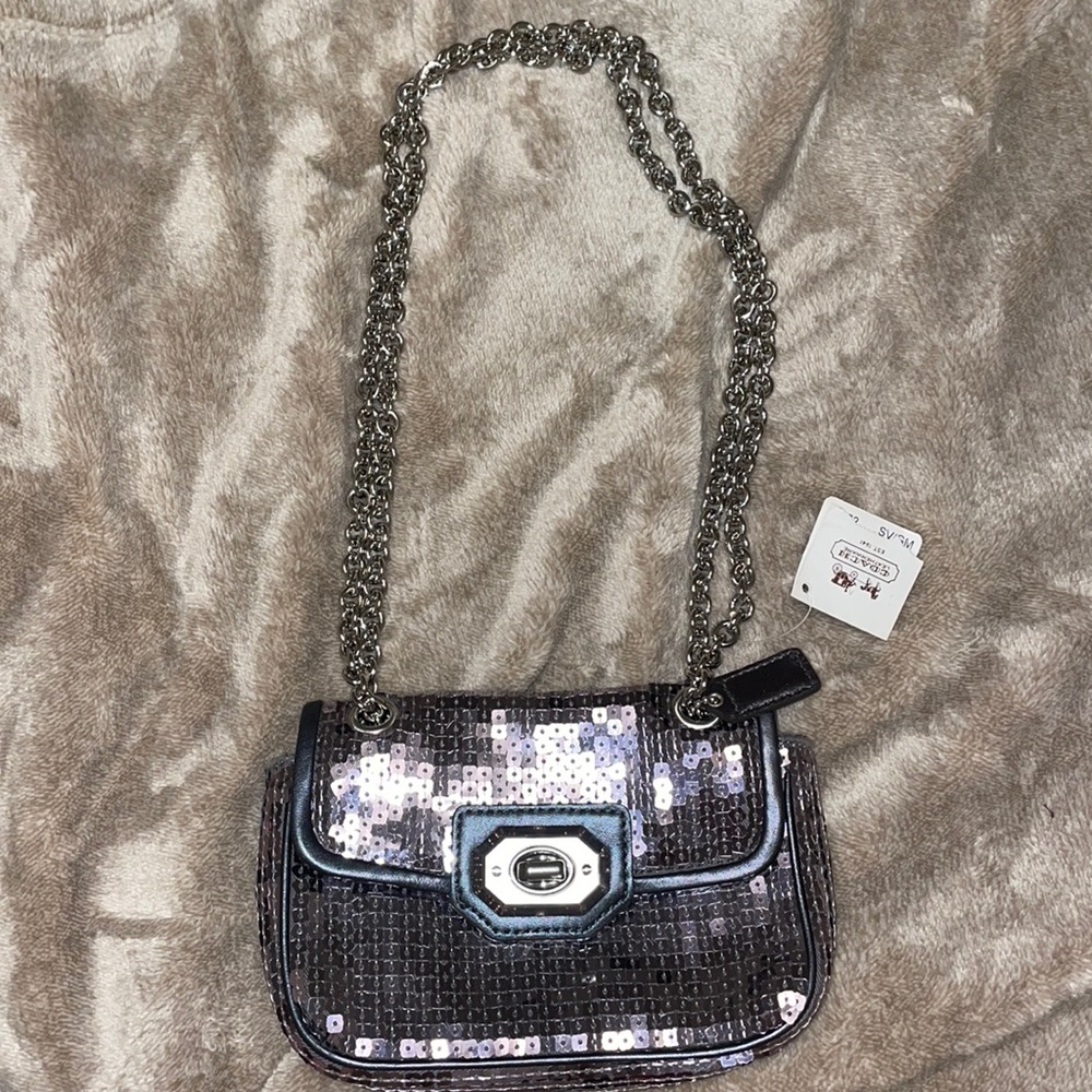 Sequin Coach Crossbody Bag